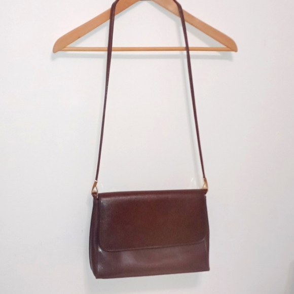 ⛔️SOLD⛔️Vintage Liz Claiborne Chocolate Brown Crossbody Bag - Picture 3 of 12